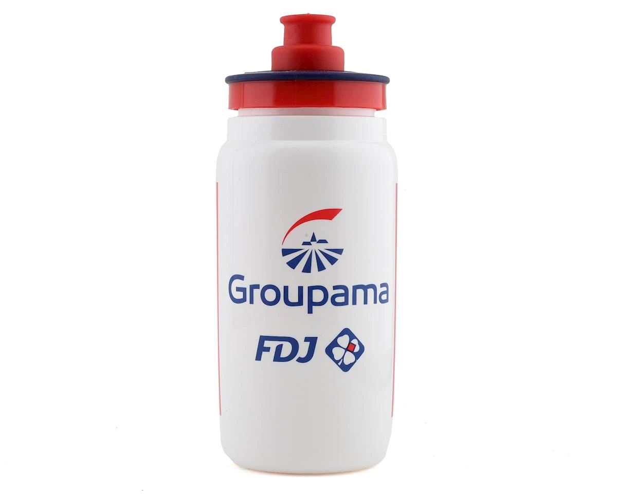 Elite Fly Team Water Bottle (White) (FDJ Groupama) (18.5oz) 1 Elite Fly Team Water Bottle (White) (FDJ Groupama) (18.5oz)