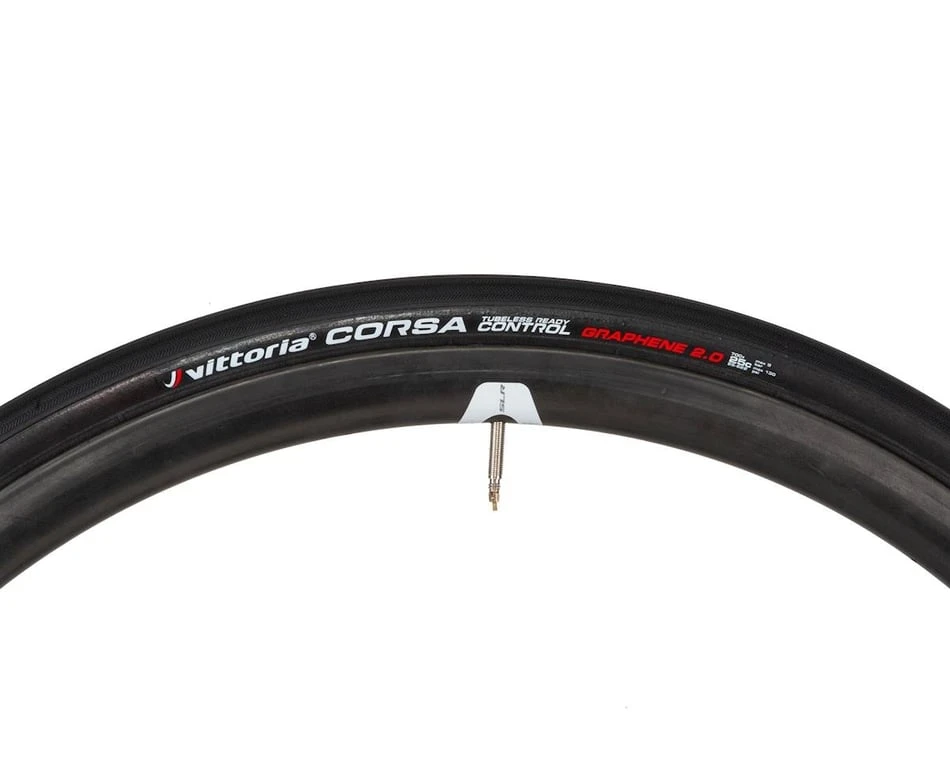 Vittoria Corsa Control TLR Tubeless Road Tire (Black) (700c / 622 ISO) (25mm) (Folding) (G2.0) 3 Vittoria Corsa Control TLR Tubeless Road Tire (Black) (700c / 622 ISO) (25mm) (Folding) (G2.0) - Image 3