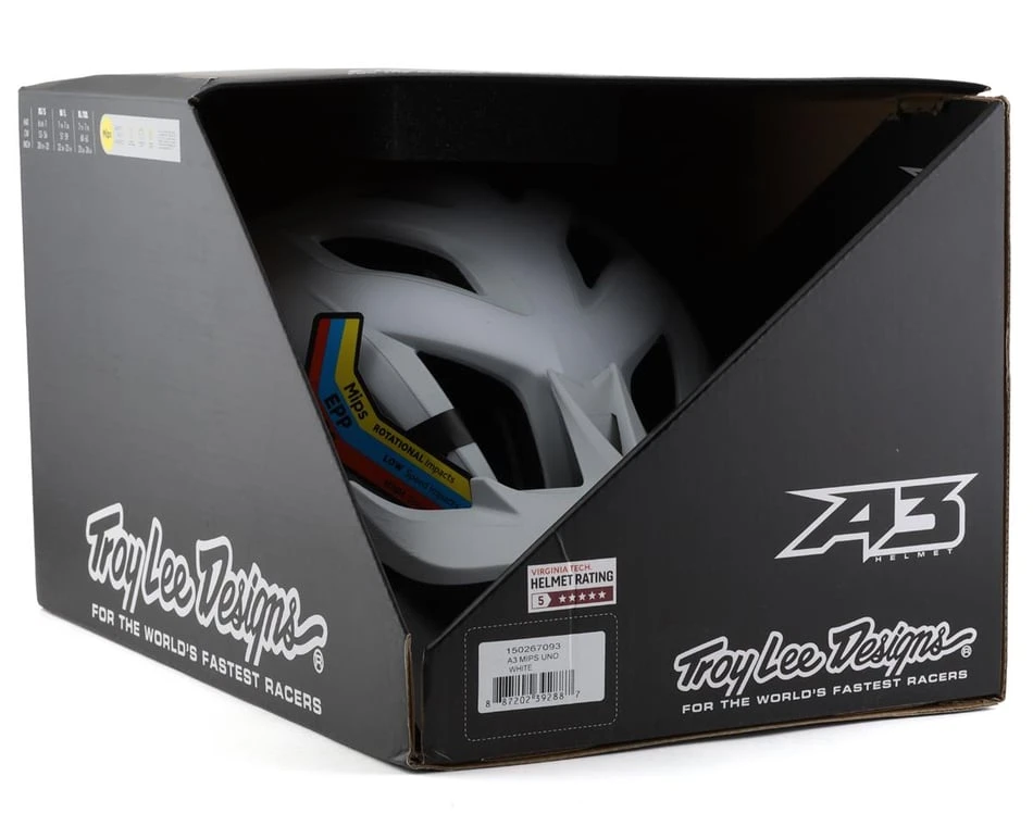 Troy Lee Designs A3 MIPS Helmet (Uno White) (XS/S) 4 Troy Lee Designs A3 MIPS Helmet (Uno White) (XS/S) - Image 4
