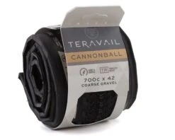 Teravail Cannonball Tubeless Gravel Tire (Black) (700c / 622 ISO) (42mm) (Folding) (Light & Supple) -Two Wheel Haven 19 000072 l 2