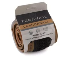 Teravail Cannonball Tubeless Gravel Tire (Tan Wall) (700c / 622 ISO) (47mm) (Folding) (Durable) -Two Wheel Haven 19 000148 dt 2