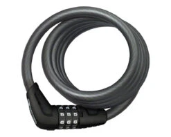 Abus Star 4508 Combination Coiled Cable Lock (Black) (150cm X 8mm)
