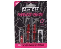 Muc-Off V2 Tubeless Presta Valves (Red) (Pair) (44mm)