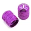 Deity Crown Schrader Valve Caps (Purple) (Pair)