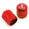 Deity Crown Schrader Valve Caps (Red) (Pair)