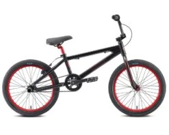 SE Racing 2022 Ripper BMX Bike (Stealth Mode Black/Red Ano) (20" Toptube)