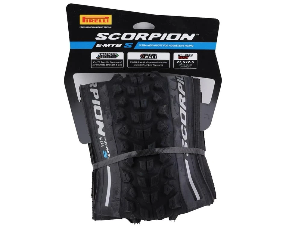 Pirelli Scorpion E-MTB S Tubeless Mountain Tire (Black) (27.5" / 584 ISO) (2.6") (Folding) (Smartgrip+/Hyperwall) 3 Pirelli Scorpion E-MTB S Tubeless Mountain Tire (Black) (27.5" / 584 ISO) (2.6") (Folding) (Smartgrip+/Hyperwall) - Image 3