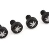 Portland Design Works Zit Bitz Decorative Frame Bolts (Black) (Leaf) (4-Pack)
