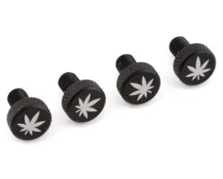 Portland Design Works Zit Bitz Decorative Frame Bolts (Black) (Leaf) (4-Pack)