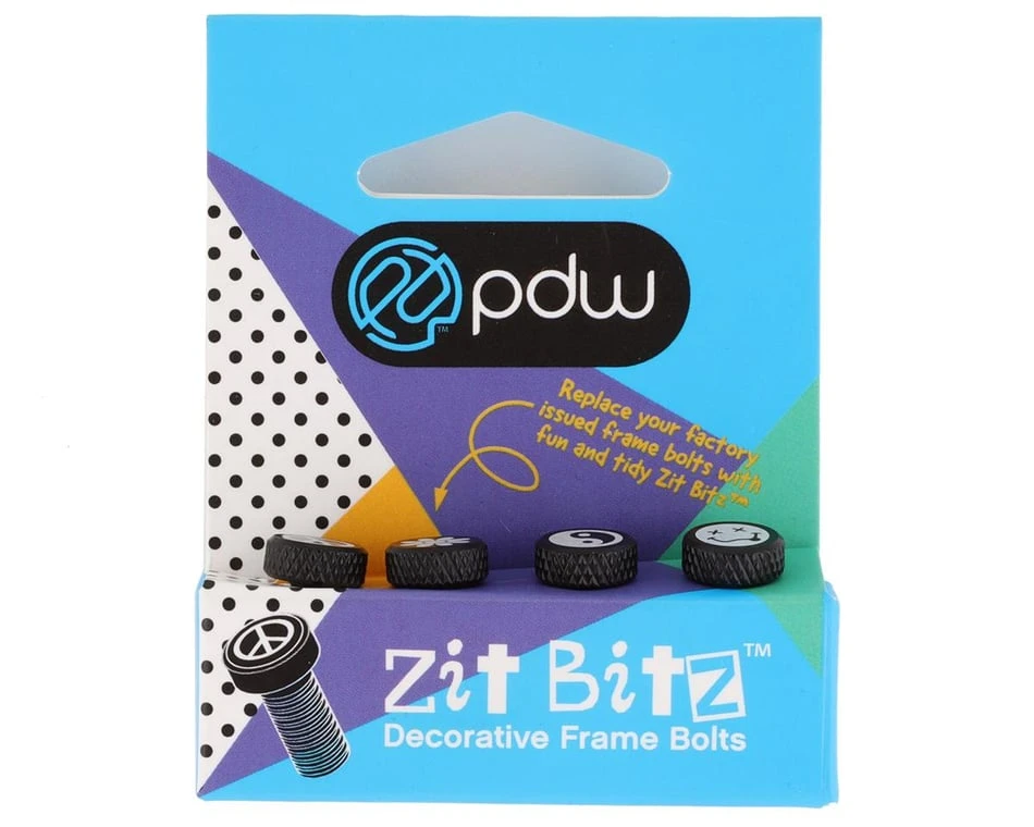 Portland Design Works Zit Bitz Decorative Frame Bolts (Black) (90's) (4-Pack) 2 Portland Design Works Zit Bitz Decorative Frame Bolts (Black) (90's) (4-Pack) - Image 2
