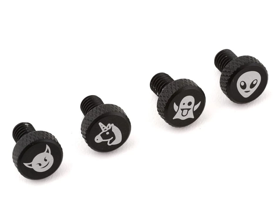 Portland Design Works Zit Bitz Decorative Frame Bolts (Black) (Creatur) (4-Pack) 1 Portland Design Works Zit Bitz Decorative Frame Bolts (Black) (Creatur) (4-Pack)