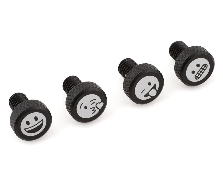 Portland Design Works Zit Bitz Decorative Frame Bolts (Black) (Faces) (4-Pack) 1 Portland Design Works Zit Bitz Decorative Frame Bolts (Black) (Faces) (4-Pack)