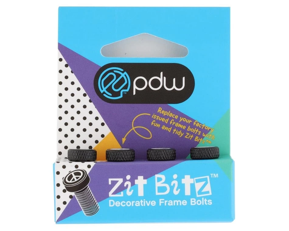 Portland Design Works Zit Bitz Decorative Frame Bolts (Black) (Faces) (4-Pack) 2 Portland Design Works Zit Bitz Decorative Frame Bolts (Black) (Faces) (4-Pack) - Image 2