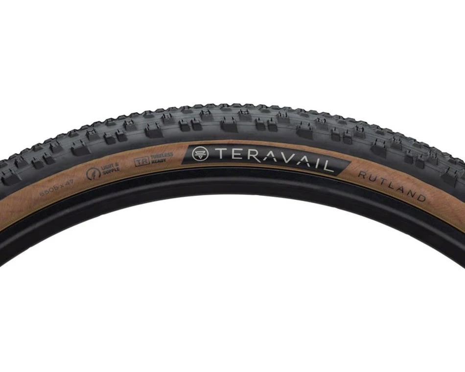 Teravail Rutland Tubeless Gravel Tire (Tan Wall) (650b / 584 ISO) (47mm) (Folding) (Light & Supple) 2 Teravail Rutland Tubeless Gravel Tire (Tan Wall) (650b / 584 ISO) (47mm) (Folding) (Light & Supple) - Image 2