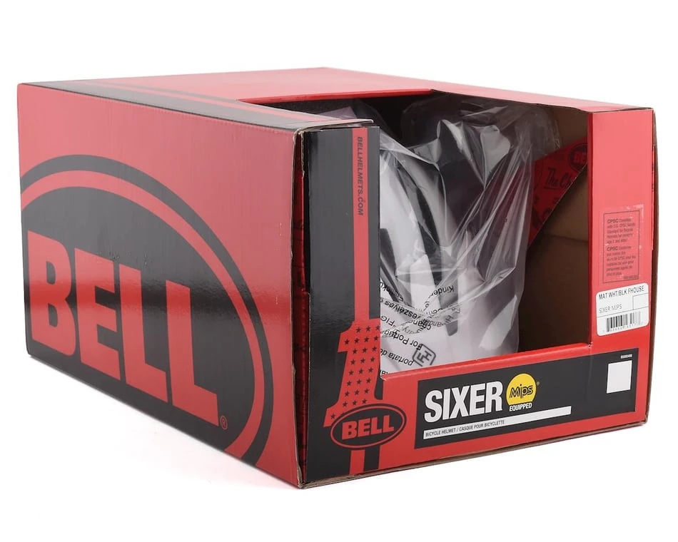 Bell Sixer MIPS Mountain Bike Helmet (Stripes Matte White/Black) (M) 5 Bell Sixer MIPS Mountain Bike Helmet (Stripes Matte White/Black) (M) - Image 5