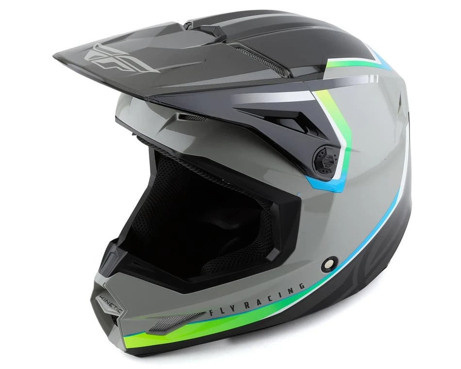 Fly Racing Kinetic Vision Full Face Helmet (Grey/Black) (S) 1 Fly Racing Kinetic Vision Full Face Helmet (Grey/Black) (S)