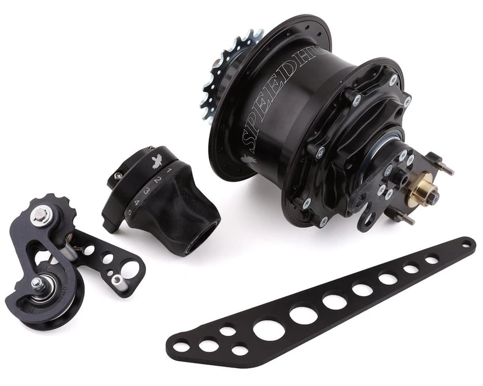 Rohloff Disc Speedhub (Black) (Internal 14 Speed) (4-Bolt) (QR X 135mm) (32H) (Includes Twist Shifter) 1 Rohloff Disc Speedhub (Black) (Internal 14 Speed) (4-Bolt) (QR X 135mm) (32H) (Includes Twist Shifter)