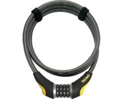 Onguard Akita Resettable Combo Cable Lock (Grey/Yellow) (6' X 12mm)