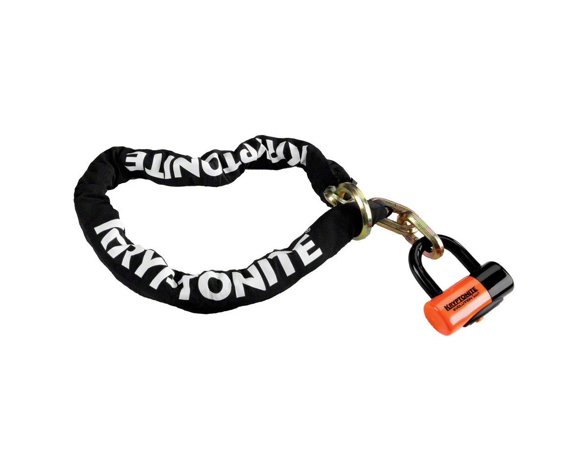 Kryptonite New York Noose Chain 1213 And Evolution Disc Lock (130cm/4.25') 1 Kryptonite New York Noose Chain 1213 And Evolution Disc Lock (130cm/4.25')