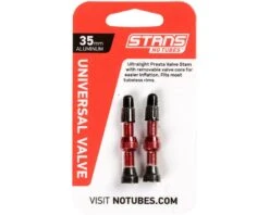 Stan's Alloy Tubeless Valves (Red) (Pair) (35mm) -Two Wheel Haven as0155 2