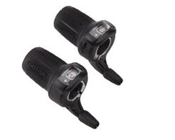 Microshift DS85 Twist Shifters (Black) (Pair) (2/3 X 7 Speed) (Shimano Compatible)