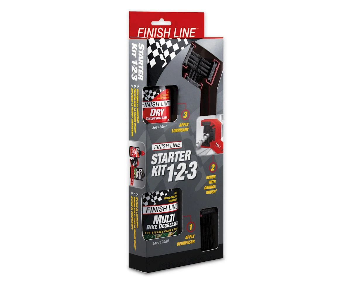 Finish Line Starter Kit 1-2-3 (Brush, Degreaser, Dry Lube) 1 Finish Line Starter Kit 1-2-3 (Brush, Degreaser, Dry Lube)