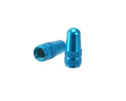 Alligator Alloy Presta Valve Caps (Blue) (2)