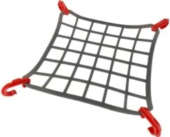 Delta Elasto Cargo Net For Bike Mounted Racks (Grey/Red)