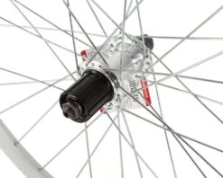 Sta-Tru Quick Release Double Wall Rear Wheel (Silver) (Shimano/SRAM) (QR X 135mm) (26" / 559 ISO) (Tubeless) -Two Wheel Haven r559tr21hg 1