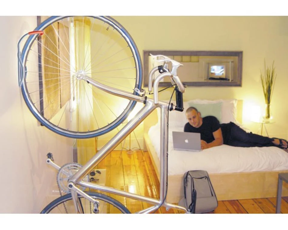 Delta Leonardo Wall Storage Rack (Silver/Red) (No Wheel Tray) (1 Bike) 2 Delta Leonardo Wall Storage Rack (Silver/Red) (No Wheel Tray) (1 Bike) - Image 2