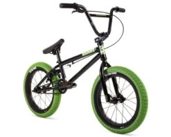 Stolen 2022 Agent 16" BMX Bike (16.25" Toptube) (Black/Neon Green) -Two Wheel Haven s049 2