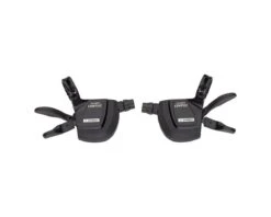Microshift Centos Road Flat Bar Trigger Shifters (Black) (Pair) (2 X 11 Speed) (Shimano Compatible)