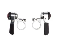 Microshift Thumb Shifters (Silver) (Pair) (2/3 X 9 Speed) (Shimano Compatible)