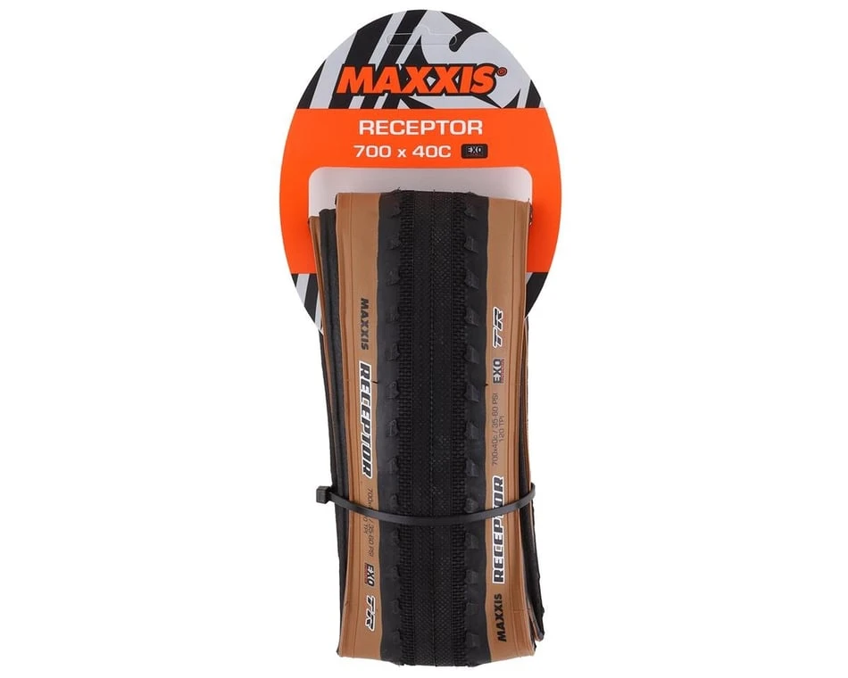 Maxxis Receptor Tubeless Gravel Tire (Tan Wall) (700c / 622 ISO) (40mm) (Folding) (Dual/EXO) 3 Maxxis Receptor Tubeless Gravel Tire (Tan Wall) (700c / 622 ISO) (40mm) (Folding) (Dual/EXO) - Image 3