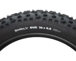 Surly Bud Tubeless Fat Bike Tire (Black) (Front) (26" / 559 ISO) (4.8") (Folding) -Two Wheel Haven tr7500 2