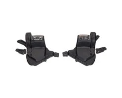 Microshift Mezzo TS39 Thumb-Tap Trigger Shifters (Black) (Pair) (3 X 7 Speed) (Shimano Compatible)