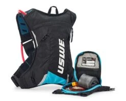 USWE MTB Hydro 3 Hydration Pack W/ Elite Bladder (Black/Blue) (2L Bladder) -Two Wheel Haven v 2033131 2