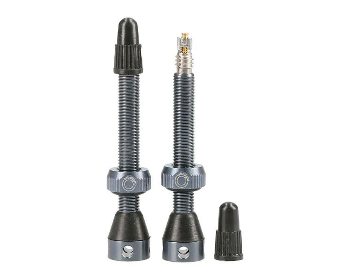 Tubolight Tubeless Valves (Grey) (Presta) (Insert Compatible) (50mm) 1 Tubolight Tubeless Valves (Grey) (Presta) (Insert Compatible) (50mm)