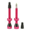 Tubolight Tubeless Valves (Pink) (Presta) (Insert Compatible) (50mm)