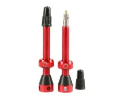 Tubolight Tubeless Valves (Red) (Presta) (Insert Compatible) (50mm)