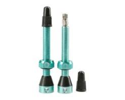 Tubolight Tubeless Valves (Turquoise) (Presta) (Insert Compatible) (50mm)