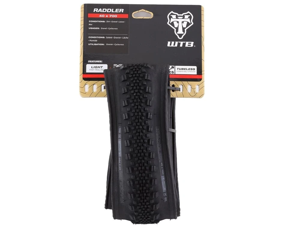 WTB Raddler Tubeless Gravel Tire (Black) (700c / 622 ISO) (40mm) (Folding) (Dual DNA/Light Fast Rolling) (SG2) 2 WTB Raddler Tubeless Gravel Tire (Black) (700c / 622 ISO) (40mm) (Folding) (Dual DNA/Light Fast Rolling) (SG2) - Image 2