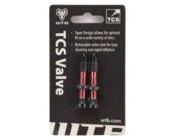 WTB Aluminum TCS Tubeless Valves (Red) (Pair) (34mm)