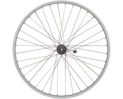 Quality Wheels Single Wall Coaster Brake Rear Wheel (Silver) (3-Prong Cog) (3/8" X 124mm) (26" / 559 ISO) -Two Wheel Haven we2963 3